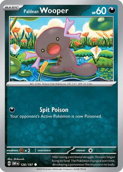 Paldean Wooper SV03: Obsidian Flames Pokemon card