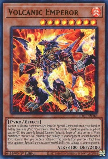 Volcanic Emperor Legendary Duelists: Soulburning Volcano Yu-Gi-Oh! card