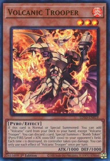 Volcanic Trooper Legendary Duelists: Soulburning Volcano Yu-Gi-Oh! card