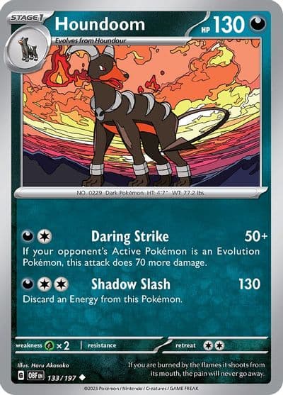 Houndoom SV03: Obsidian Flames Pokemon card