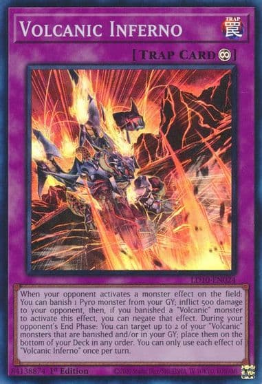 Volcanic Inferno Legendary Duelists: Soulburning Volcano Yu-Gi-Oh! card