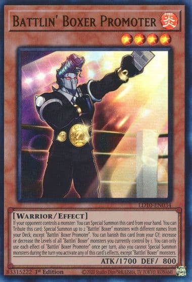 Battlin Boxer Promoter Legendary Duelists: Soulburning Volcano Yu-Gi-Oh! card