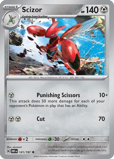 Scizor SV03: Obsidian Flames Pokemon card