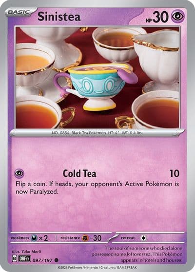 Sinistea SV03: Obsidian Flames Pokemon card