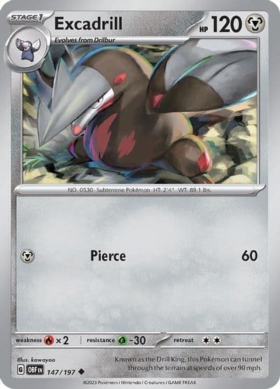 Excadrill SV03: Obsidian Flames Pokemon card