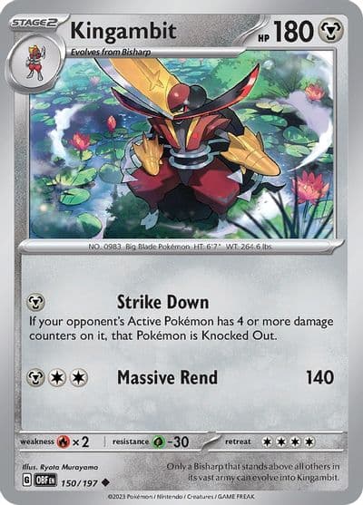 Kingambit SV03: Obsidian Flames Pokemon card