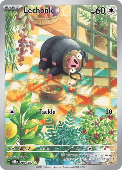 Lechonk SV03: Obsidian Flames Pokemon card