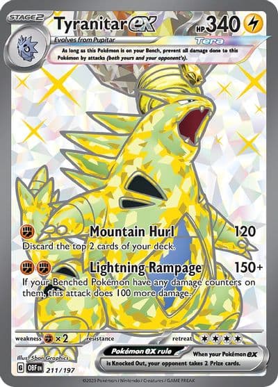 Tyranitar ex SV03: Obsidian Flames Pokemon card