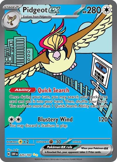 Pidgeot ex SV03: Obsidian Flames Pokemon card