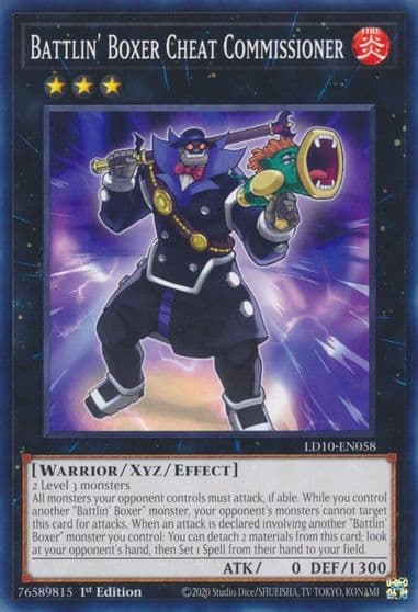 Battlin Boxer Cheat Commissioner Legendary Duelists: Soulburning Volcano Yu-Gi-Oh! card