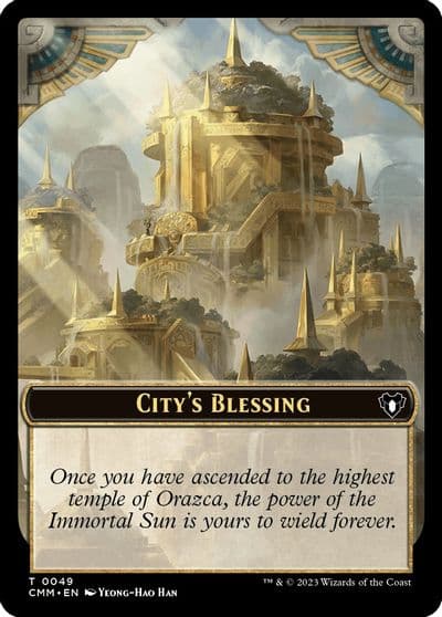 Citys Blessing Emblem Teferi Temporal Archmage Double Sided Token Commander Masters Magic card