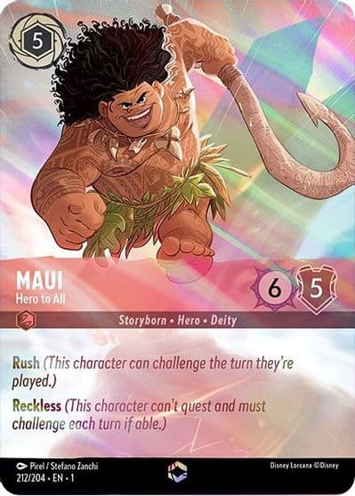 Maui Hero to All Enchanted The First Chapter Lorcana card