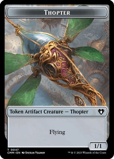 Thopter Bird Illusion Double Sided Token Commander Masters Magic card