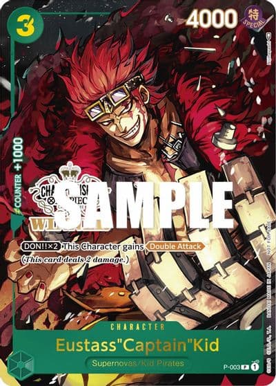 EustassCaptainKid Store Championship Vol 2 Winner One Piece Promotion Cards One Piece card
