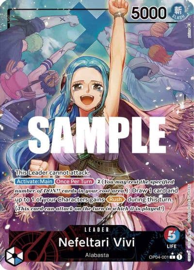 Nefeltari Vivi 001 Alternate Art Kingdoms of Intrigue One Piece card