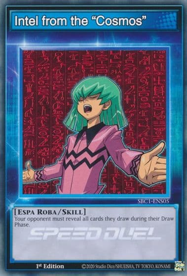Intel from the Cosmos Speed Duel: Streets of Battle City Yu-Gi-Oh! card
