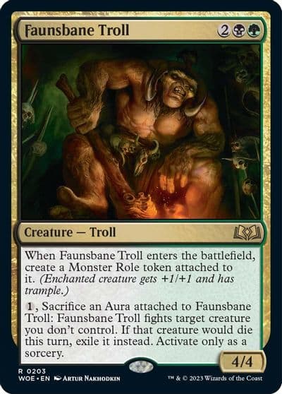 Faunsbane Troll Wilds of Eldraine Magic card