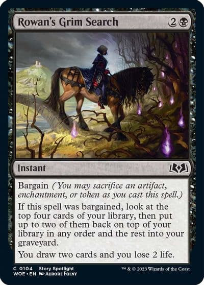 Rowans Grim Search Wilds of Eldraine Magic card