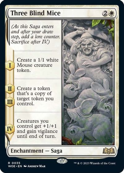 Three Blind Mice Wilds of Eldraine Magic card
