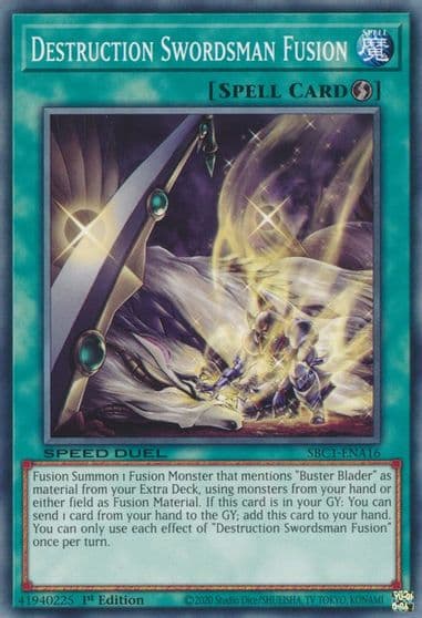 Destruction Swordsman Fusion Speed Duel: Streets of Battle City Yu-Gi-Oh! card