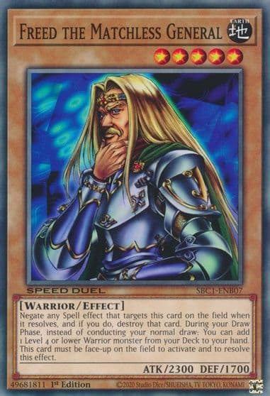 Freed the Matchless General Speed Duel: Streets of Battle City Yu-Gi-Oh! card