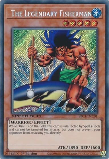 The Legendary Fisherman Secret Rare Speed Duel: Streets of Battle City Yu-Gi-Oh! card