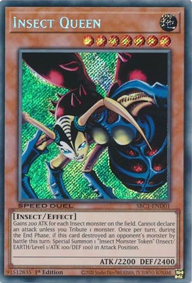 Insect Queen Secret Rare Speed Duel: Streets of Battle City Yu-Gi-Oh! card