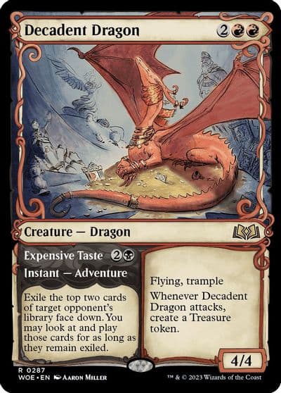 Decadent Dragon Showcase Wilds of Eldraine Magic card