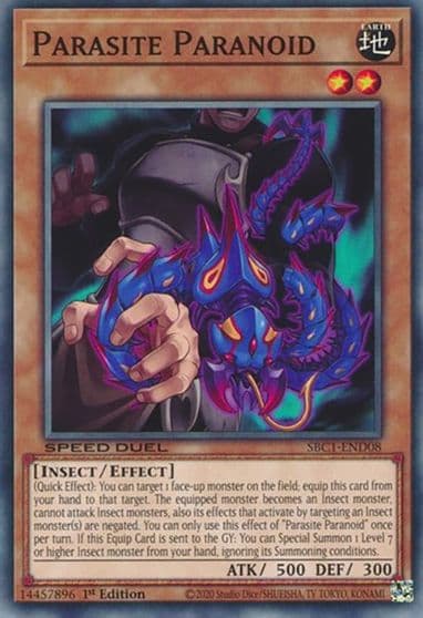 Parasite Paranoid Speed Duel: Streets of Battle City Yu-Gi-Oh! card