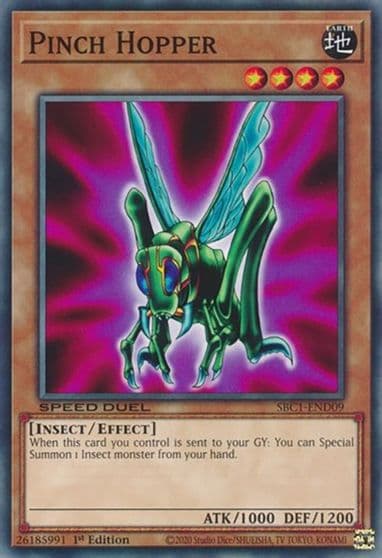 Pinch Hopper Speed Duel: Streets of Battle City Yu-Gi-Oh! card