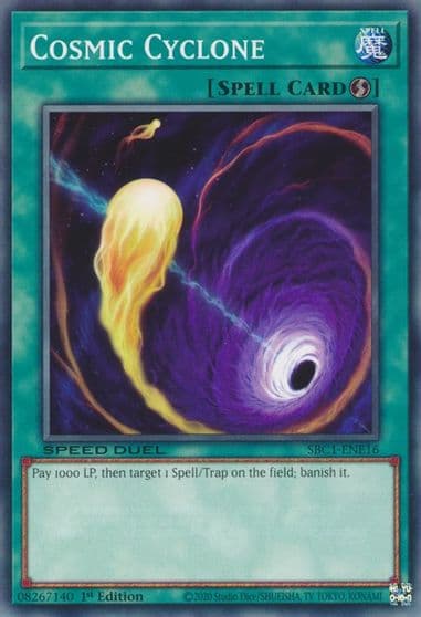 Cosmic Cyclone Speed Duel: Streets of Battle City Yu-Gi-Oh! card