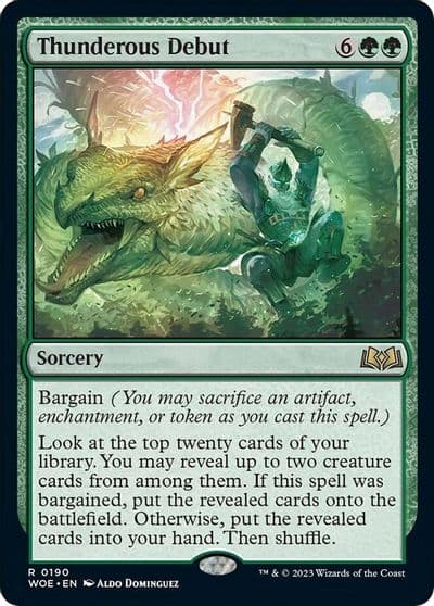 Thunderous Debut Wilds of Eldraine Magic card