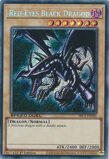 Red Eyes Black Dragon Secret Rare Speed Duel: Streets of Battle City Yu-Gi-Oh! card