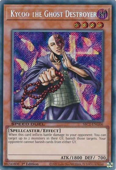 Kycoo the Ghost Destroyer Secret Rare Speed Duel: Streets of Battle City Yu-Gi-Oh! card