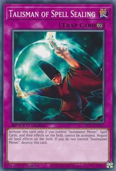 Talisman of Spell Sealing Speed Duel: Streets of Battle City Yu-Gi-Oh! card