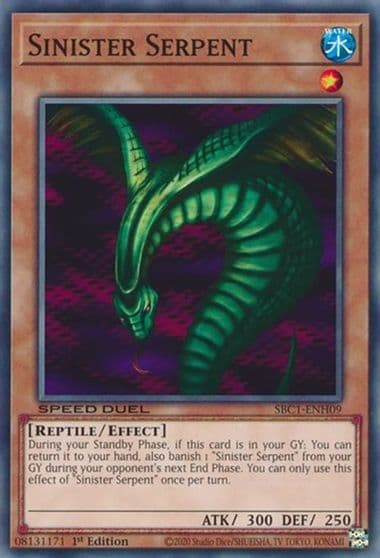 Sinister Serpent Speed Duel: Streets of Battle City Yu-Gi-Oh! card