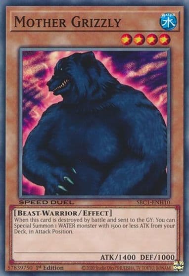 Mother Grizzly Speed Duel: Streets of Battle City Yu-Gi-Oh! card