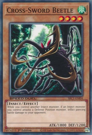 Cross Sword Beetle Speed Duel: Streets of Battle City Yu-Gi-Oh! card