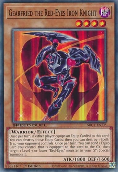 Gearfried the Red Eyes Iron Knight Speed Duel: Streets of Battle City Yu-Gi-Oh! card