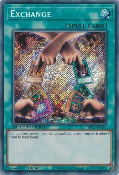 Exchange Secret Rare Speed Duel: Streets of Battle City Yu-Gi-Oh! card