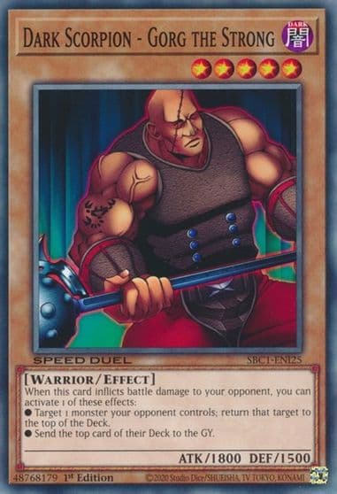 Dark Scorpion Gorg the Strong Speed Duel: Streets of Battle City Yu-Gi-Oh! card