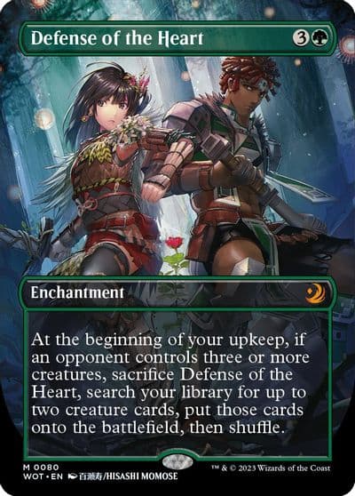 Defense of the Heart Anime Borderless Wilds of Eldraine: Enchanting Tales Magic card