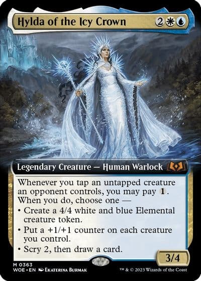Hylda of the Icy Crown Extended Art Wilds of Eldraine Magic card