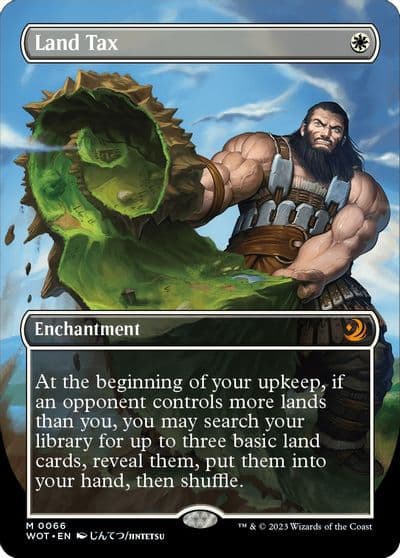 Land Tax Anime Borderless Wilds of Eldraine: Enchanting Tales Magic card