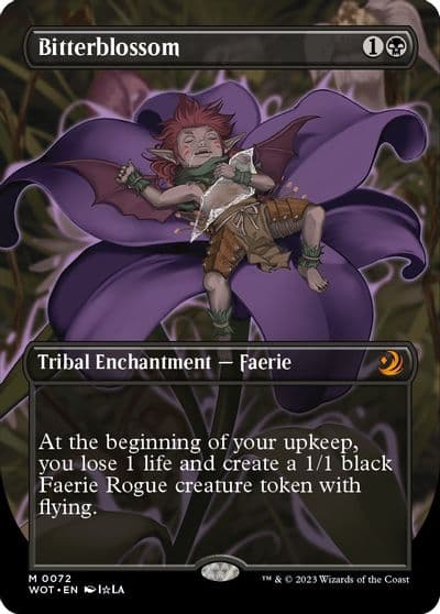 Bitterblossom Anime Borderless Wilds of Eldraine: Enchanting Tales Magic card