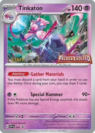 Tinkaton - 020 (Prerelease) [Staff] SV: Scarlet & Violet Promo Cards Pokemon card