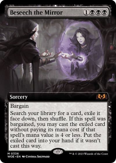 Beseech the Mirror Extended Art Wilds of Eldraine Magic card