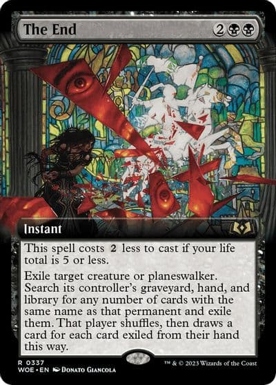 The End Extended Art Wilds of Eldraine Magic card