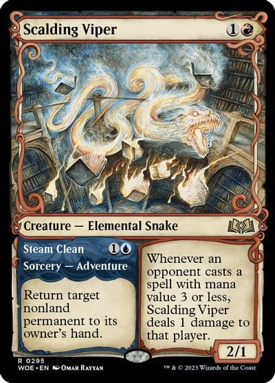 Scalding Viper Showcase Wilds of Eldraine Magic card