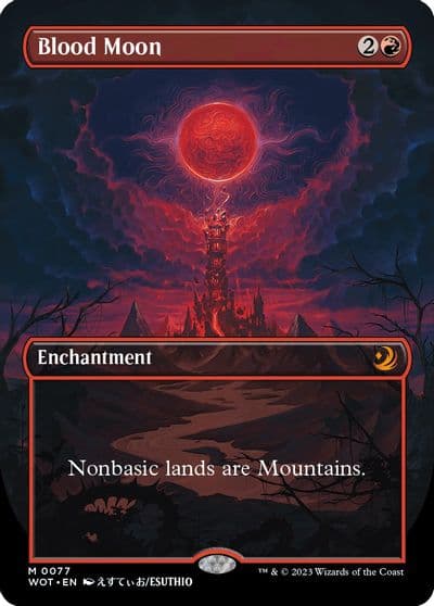 Blood Moon Anime Borderless Wilds of Eldraine: Enchanting Tales Magic card